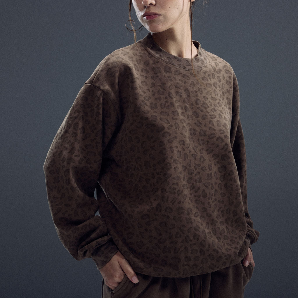 Customized Leopard Embroidered Sweatshirt