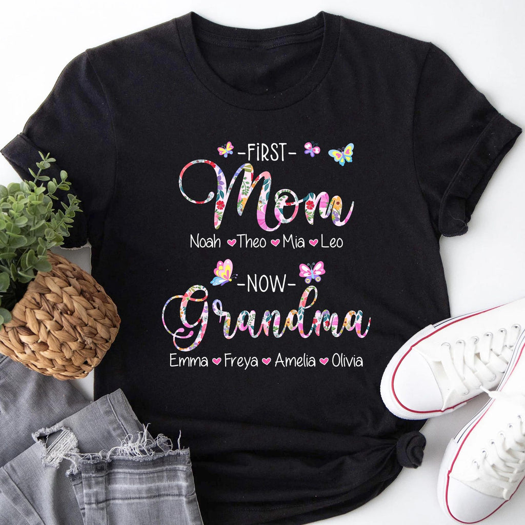 First Mom Now Grandma Custom Shirt