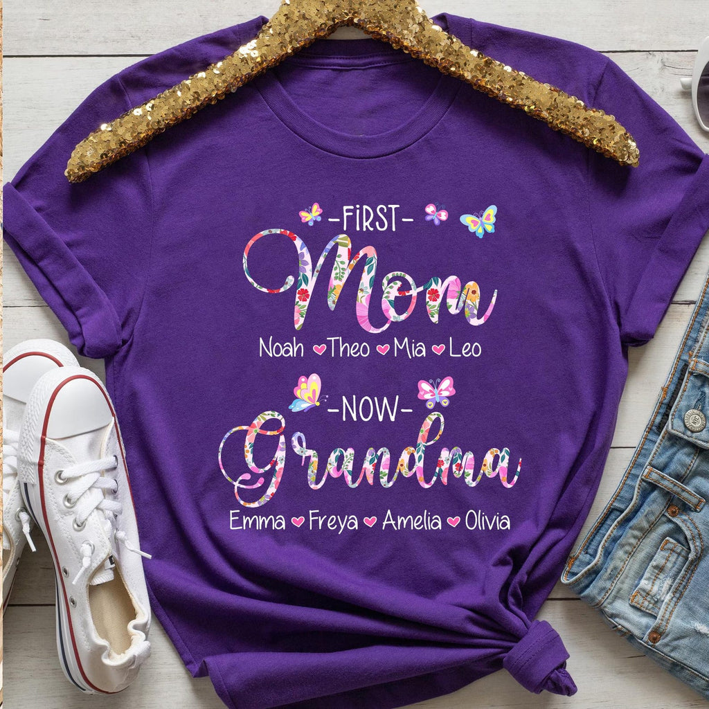First Mom Now Grandma Custom Shirt