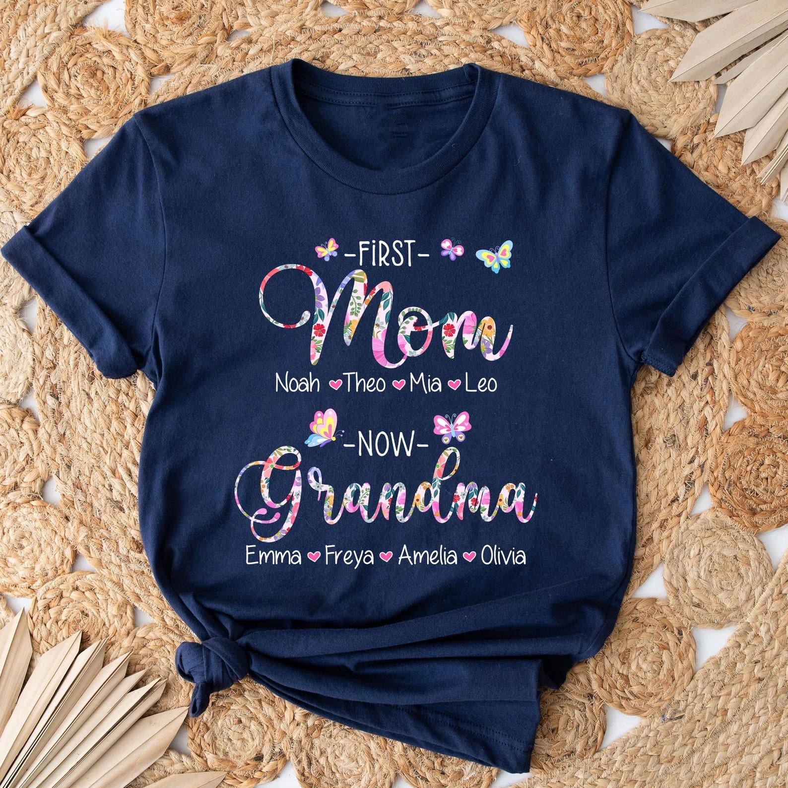 First Mom Now Grandma Custom Shirt