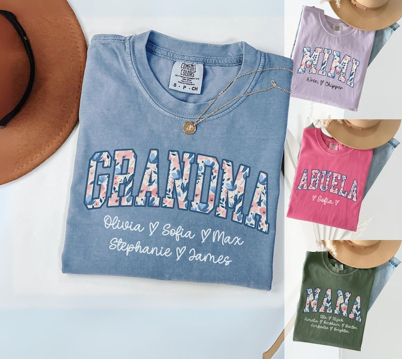Personalized Grandma Floral Shirt