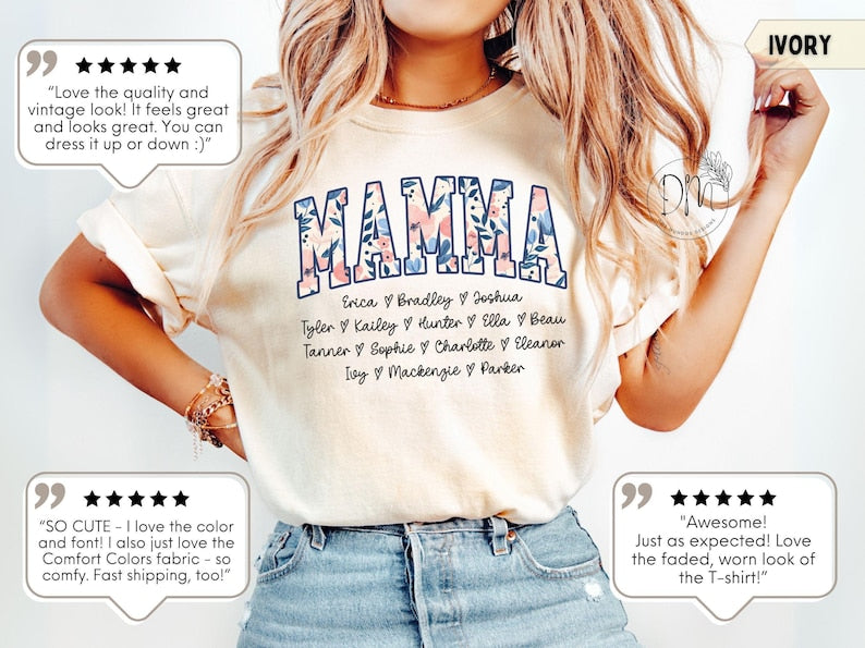 Personalized Grandma Floral Shirt